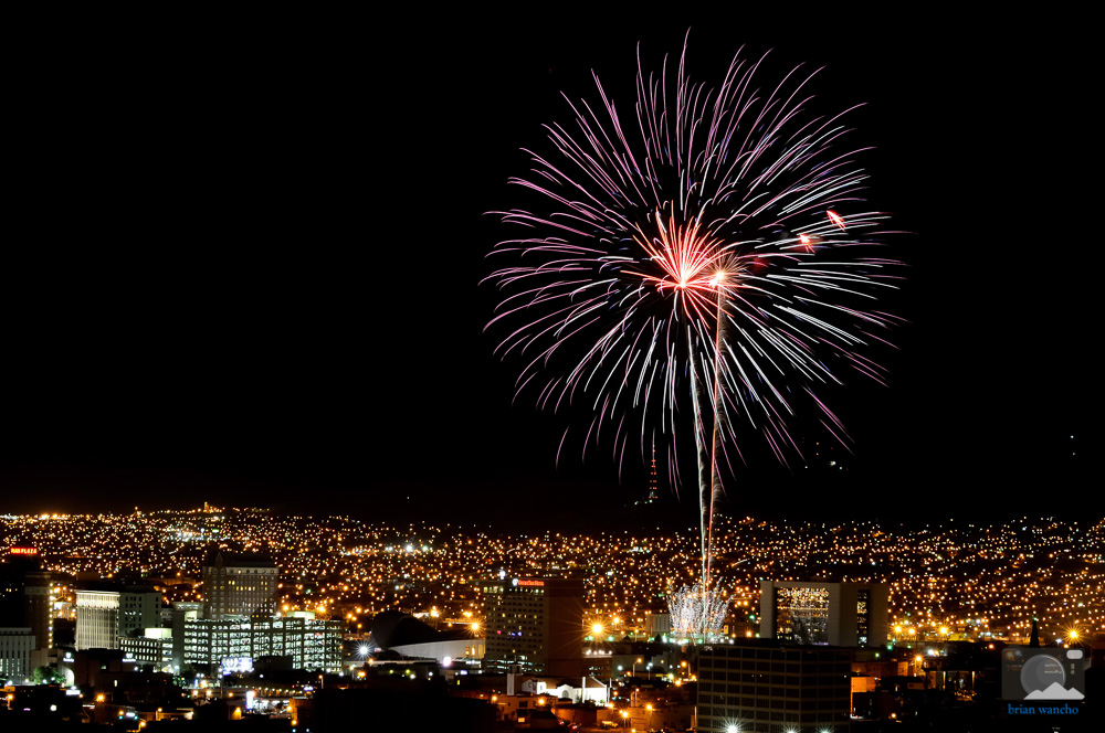 Fireworks over Downtown El Paso El Paso Professional Photographer