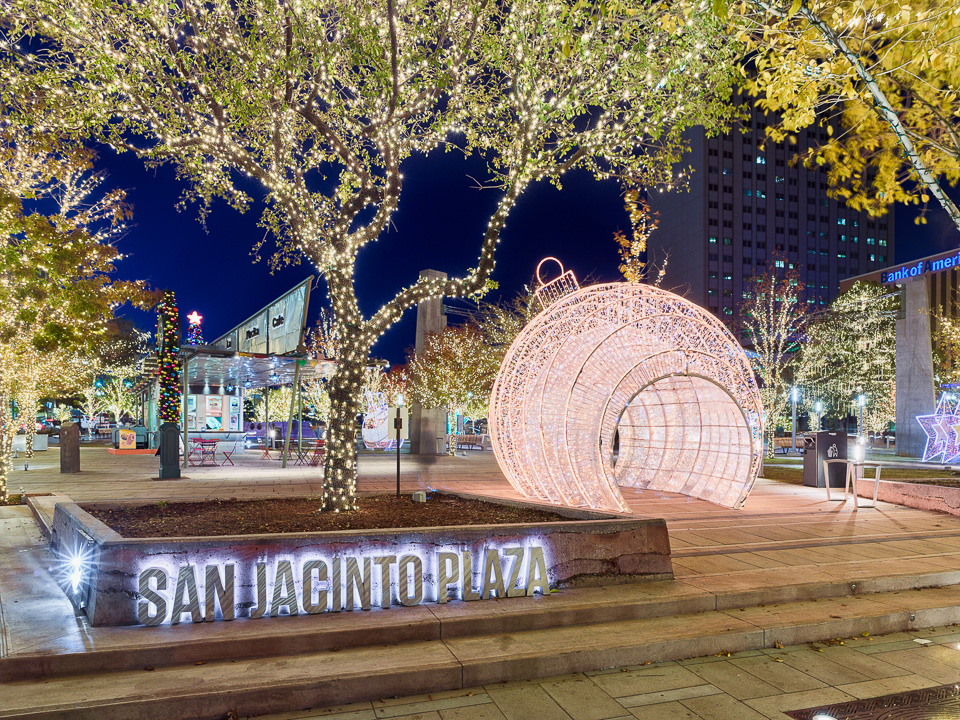 Christmas Lights at San Jacinto Plaza