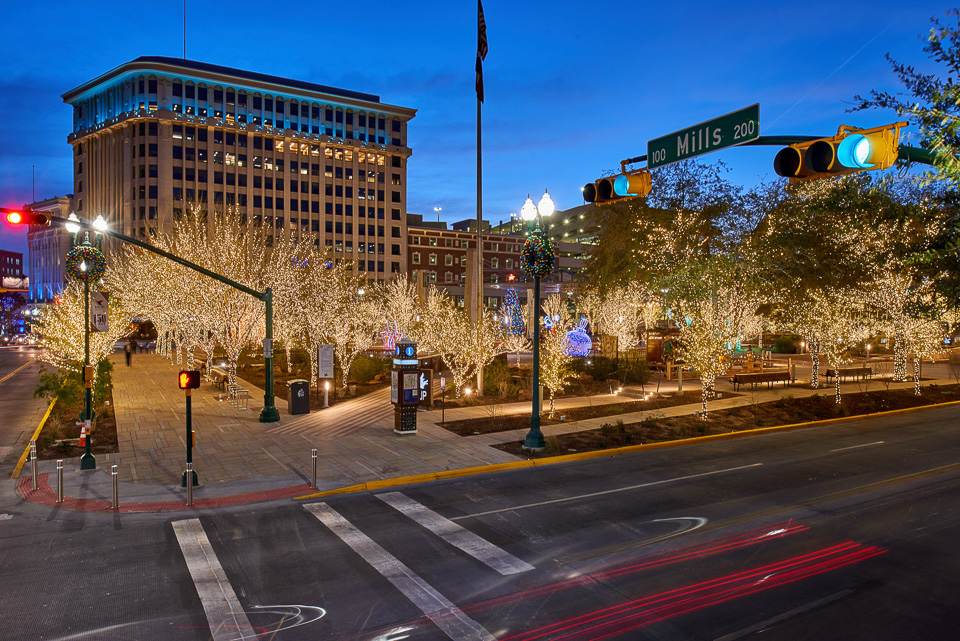 Christmas in downtown El Paso, Texas