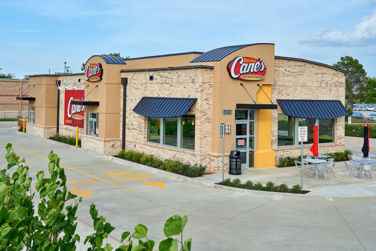 Architectural Photography of Raising Cane's in Denton, Texas El Paso