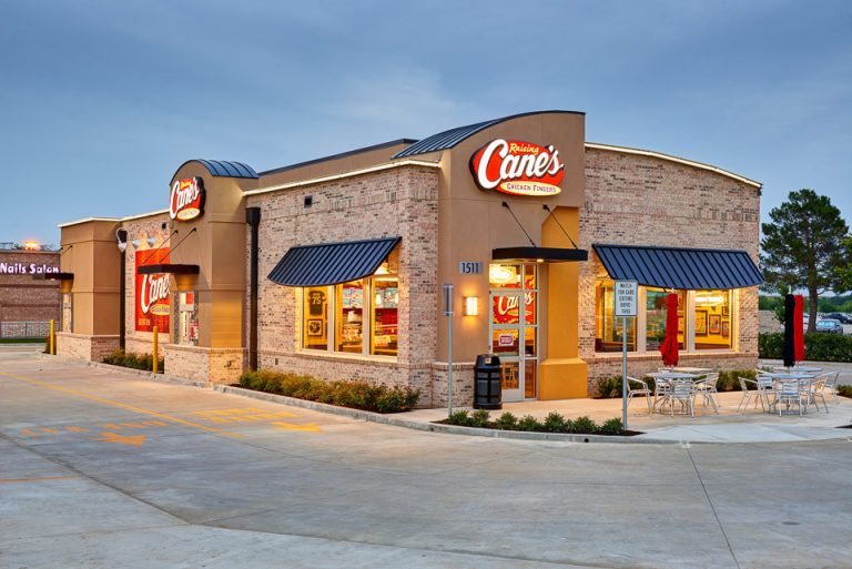 Architectural Photography of Raising Cane's in Denton, Texas El Paso