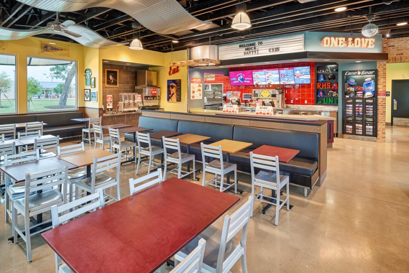 Architectural Photography of Raising Cane's in Denton, Texas El Paso