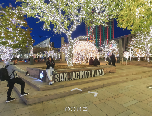 Take a Walk Through the Downtown Christmas Lights at San Jacinto Plaza