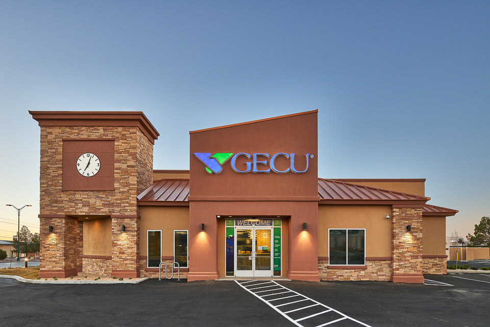 Architectural photography of GECU building in El Paso, TX