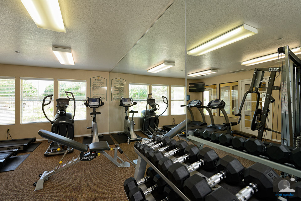 The gym at The Patriot Apartments