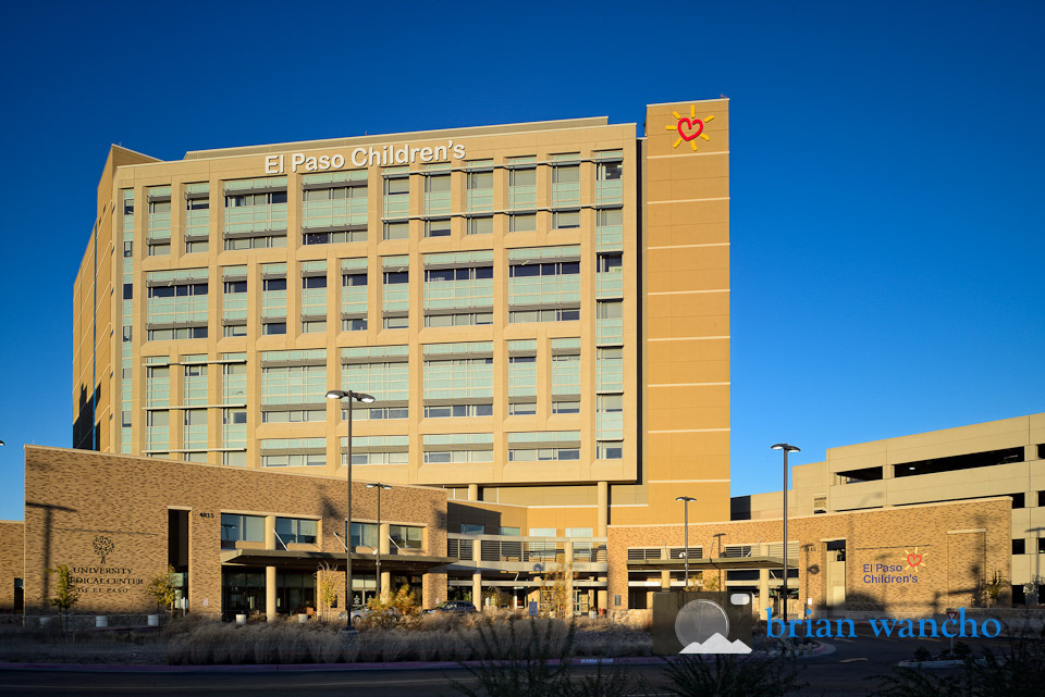 Dusk Photography for El Paso Children's Hospital