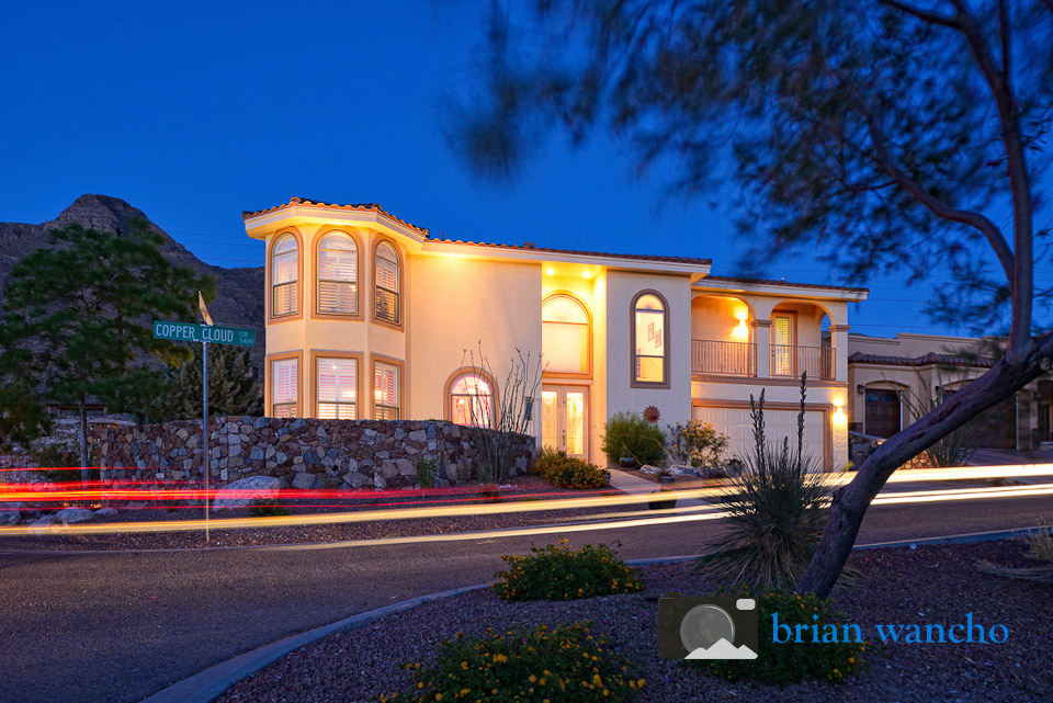 Twilight real estate photography in El Paso