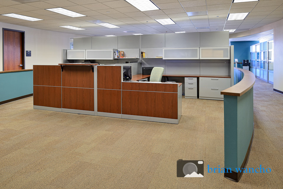 interior photograph of the reception area in the UTEP GBC