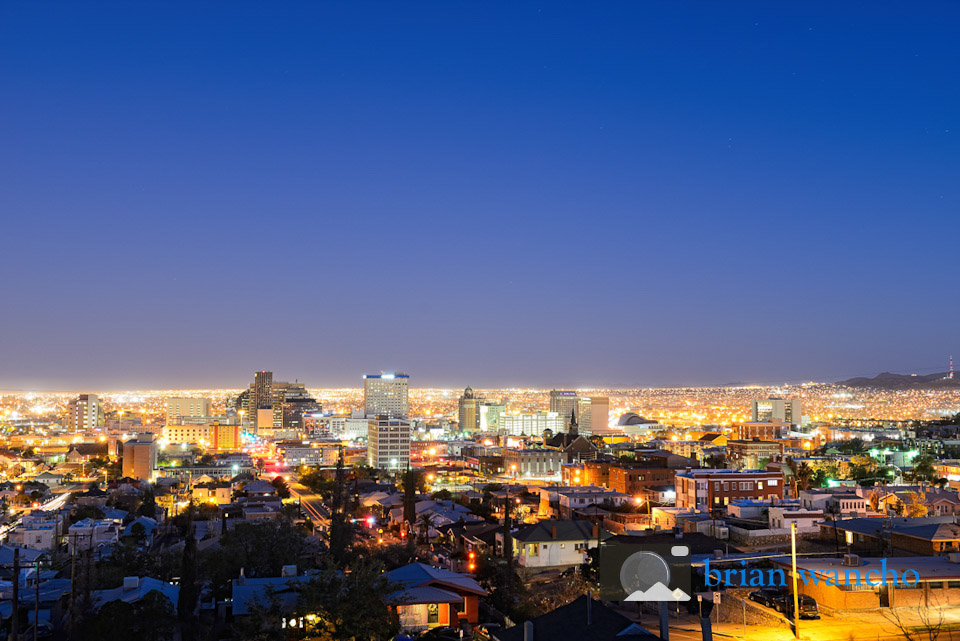 Downtown El Paso from Rim Road