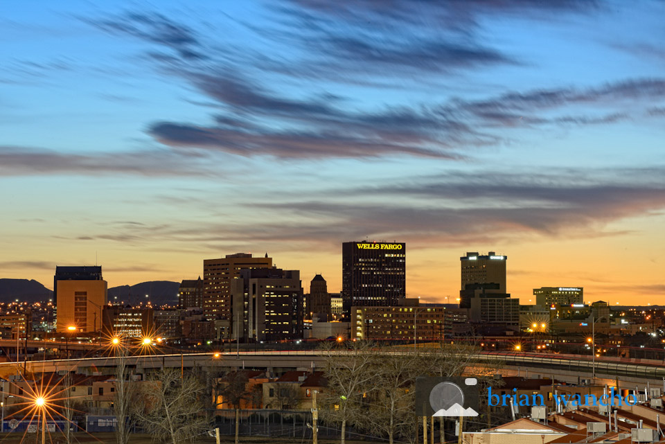 El Paso Skyline at Sunset