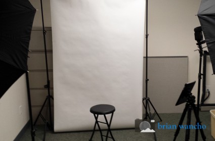 Behind the scenes at a mobile headshot session