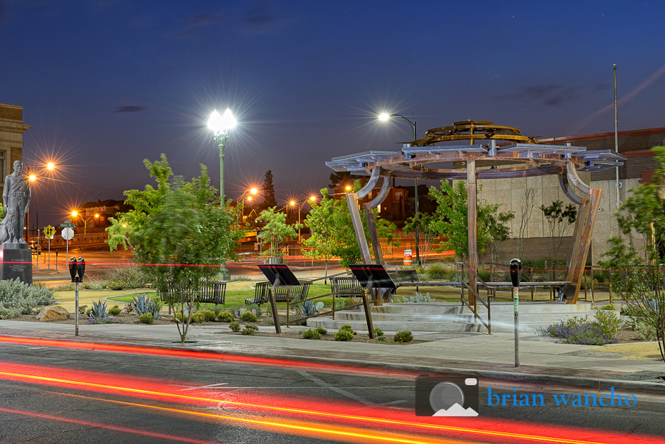 Night photographer in El Paso