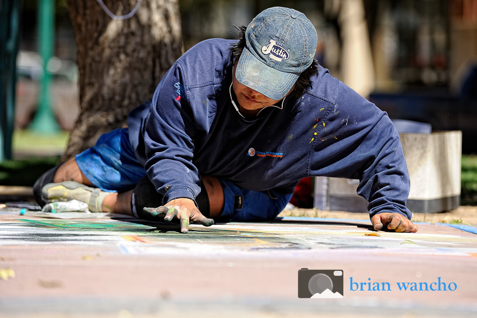 Photographer for El Paso Events - Chalk Artist Working