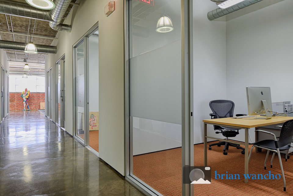 Interior photography of a workspace at The Station