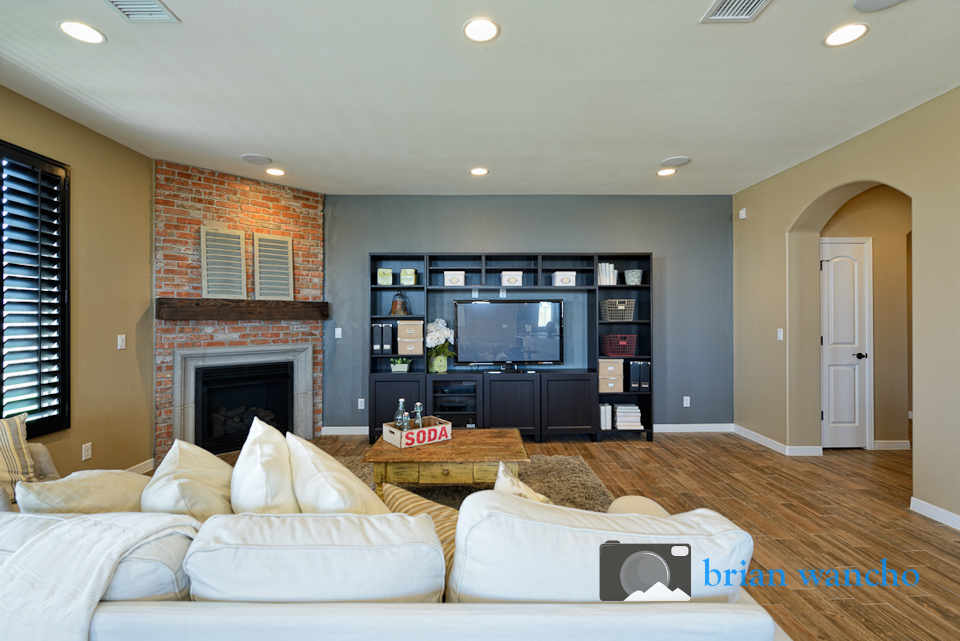 Living area in model home in El Paso, Texas