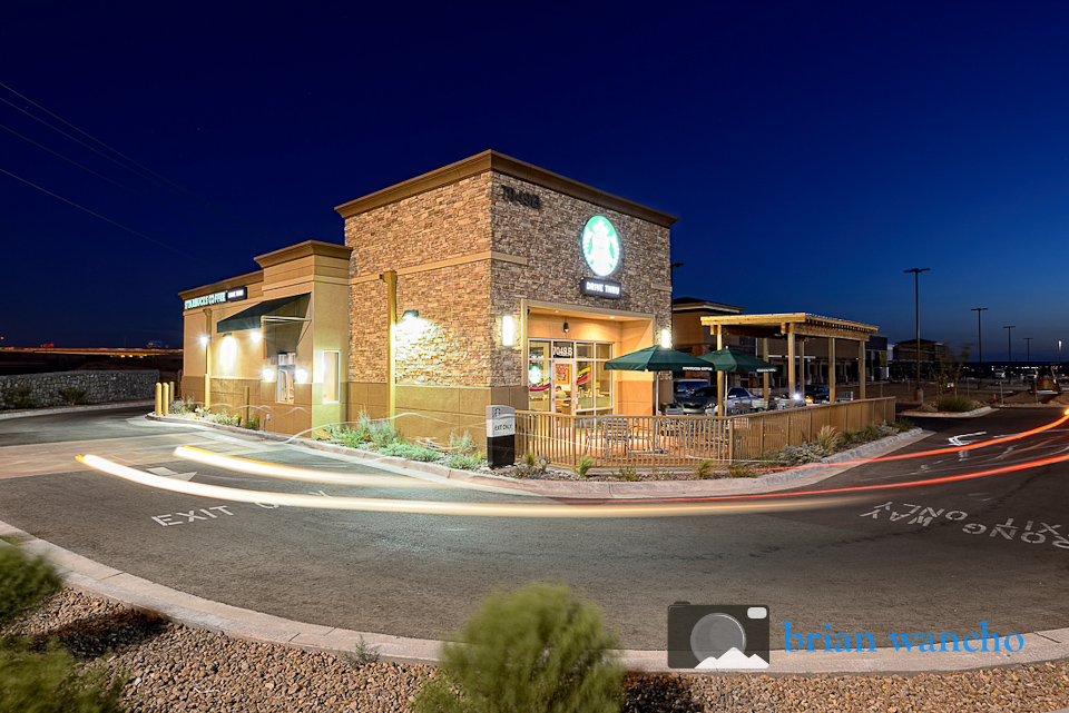 Exterior Architecture Photography in El Paso for Starbucks