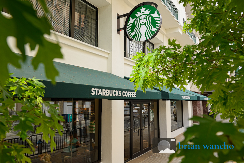 Pole aerial photography - Starbucks in El Paso